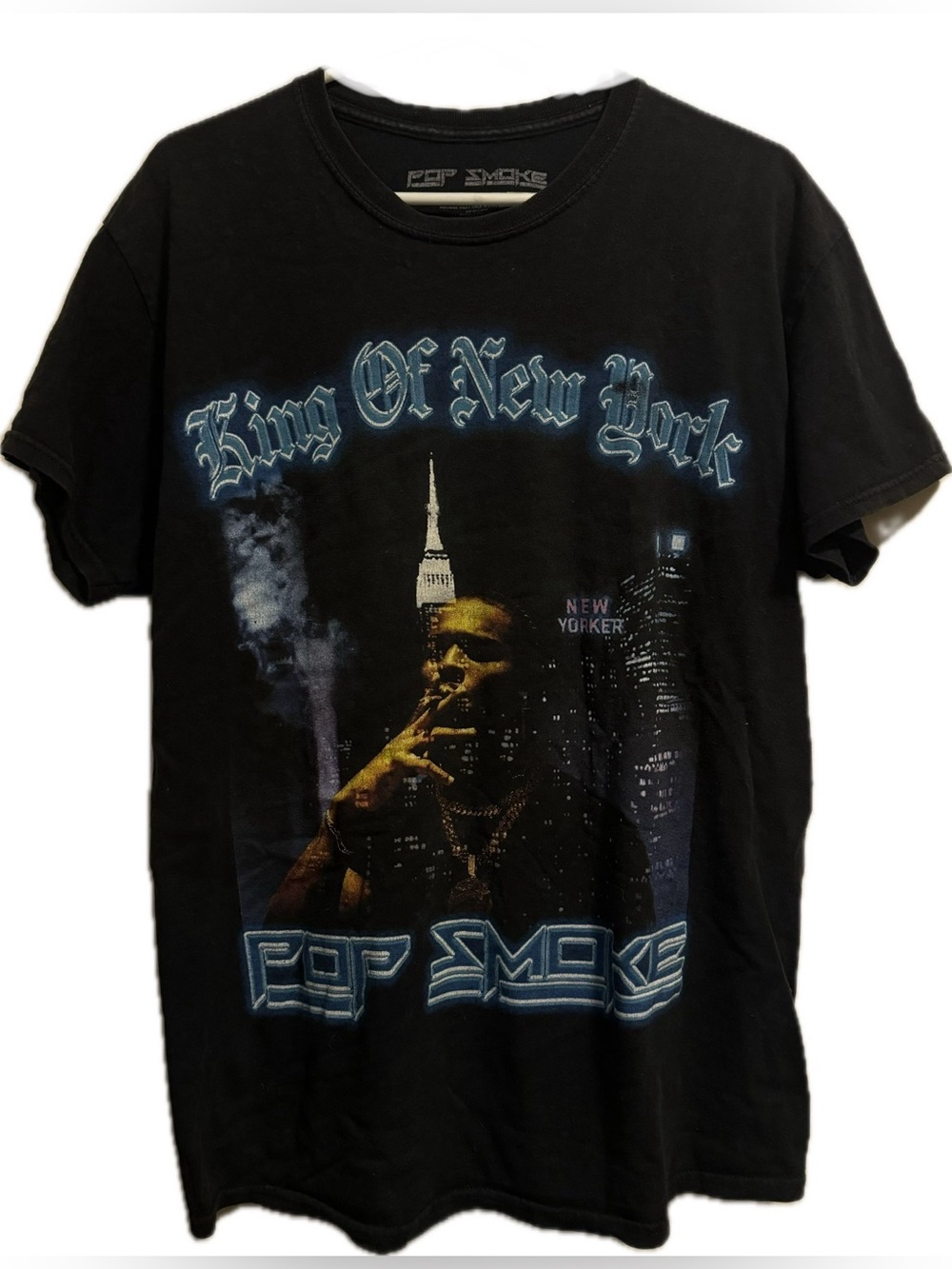 'King of New York' Pop Smoke Graphic Tee - Black